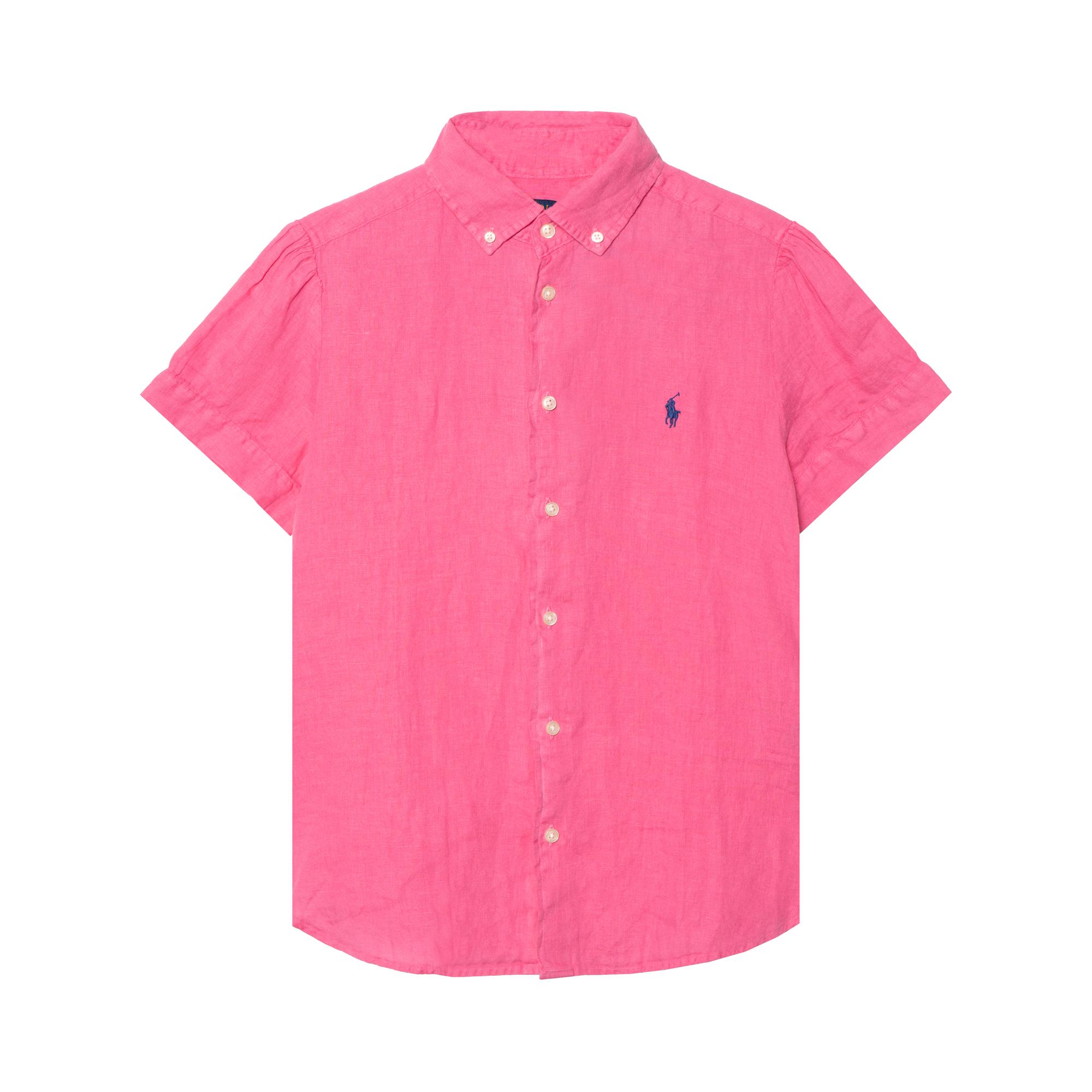 

Polo Ralph Lauren SS25 Рубашка однобортная с вышивкой пони, с коротким рукавом, женская, фиолетовая 211874919-011 S
