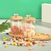 3pcs 400ml Glass Storage Cans for Rubber Band Candy Cans Suitable for Storing Household Daily Necessities Snacks and Seasonings