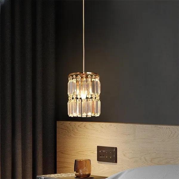 Luksusowa lampa wisząca z pojedynczą głowicą do oświetlenia nocnego Żyrandol do jadalni Nadaje się do wszystkich żarówek E14 Korytarz Bar Oprawy oświetleniowe