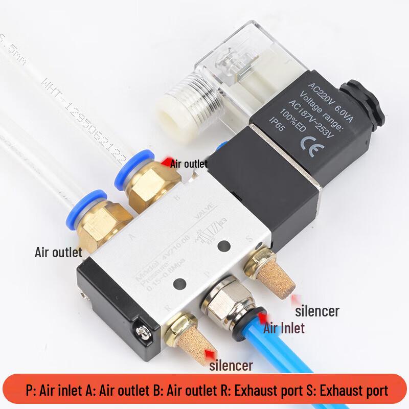Bingyu 2-Position 5-Way Pneumatic Solenoid Valve