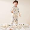 New Long-Sleeved Pajamas for Boys & Teens - Comfortable Home Wear for Spring/Autumn