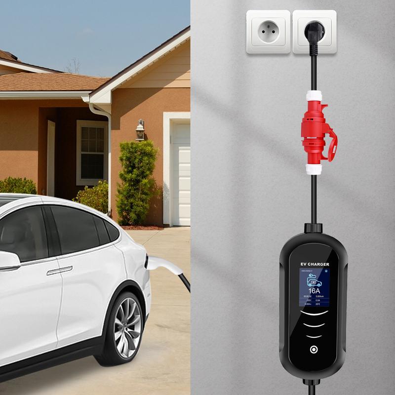 JDMEX CEE Female Plug For Portable EV Charger Schuko / Israel Plug Socket Adapter Connect with 16A/32A 1 / 3Phase 7KW /11KW