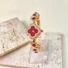 Ladies Classic Quartz Watch Embedded Rhinestone Bracelet Wristwatch