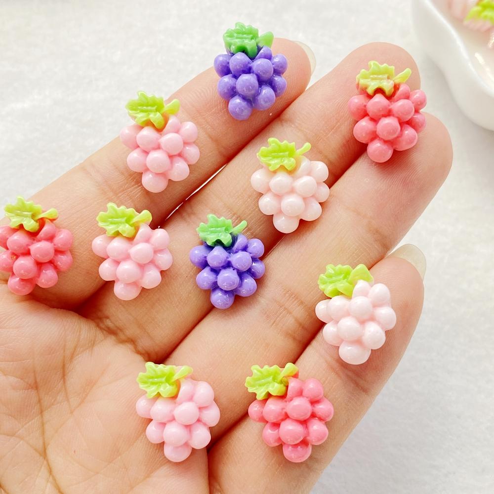20PCS Vibrant Resin Cute fruit grapes With for Scrapbooking, Wedding Decor & DIY Jewelry Making Accessories