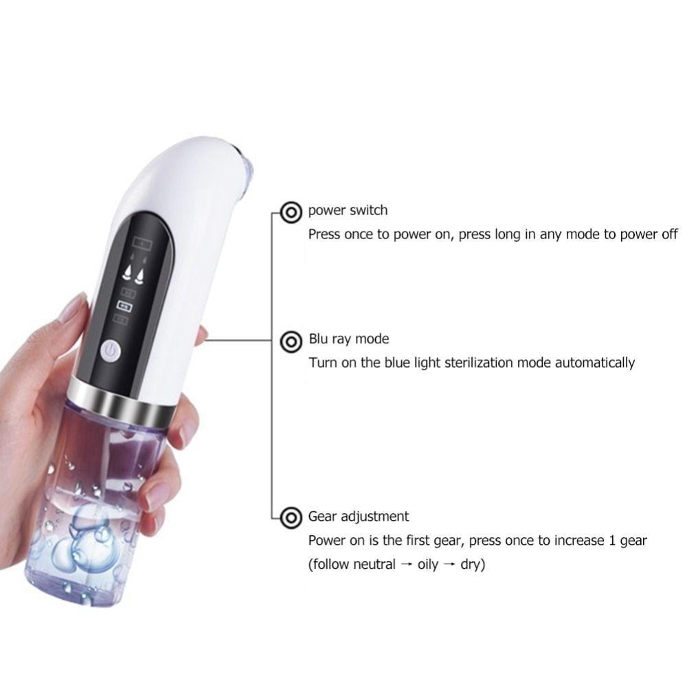 USB Rechargeable Pore Vacuum Deep Cleaning Facial Cleaning Tools Blackhead Remover Home Spa
