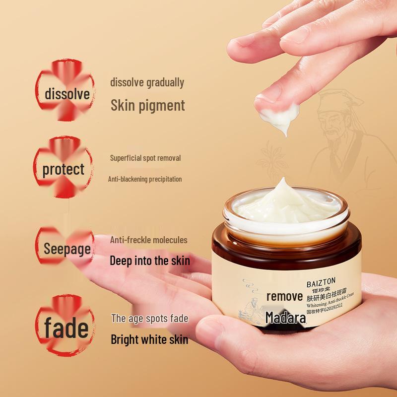 Baizhentang Hada Labo Whitening & Freckle Cream: Lightens Spots, Reduces Freckles, Hydrates Skin