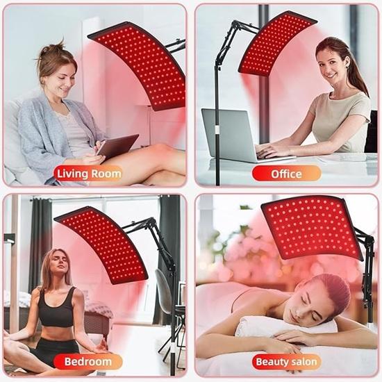 Red Light Therapy Lamp for Body, Infrared Light Therapy Decive with Stand Adjustable 660nm Red Light and 850nm