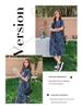 Women's Summer Short-Sleeve Denim Dress: Loose, Slimming, Belly-Covering, Medium-Length Shirt Style