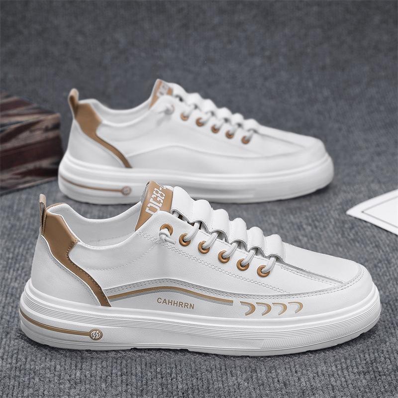 

2025 little white shoes men s casual overboard shoes fashion leather men s shoes new spring sports trendy shoes teenagers 39