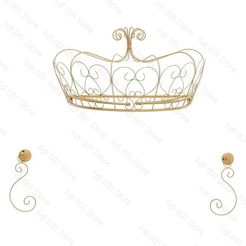 Bed European Girl Children Bedside Decorative Crown Curtain Fabric Display Mosquito Net Rack With Hook