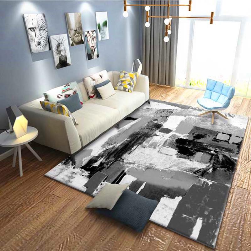 Modern Nordic Rectangular Carpet for Living Room, Bedroom, and Sofa Area