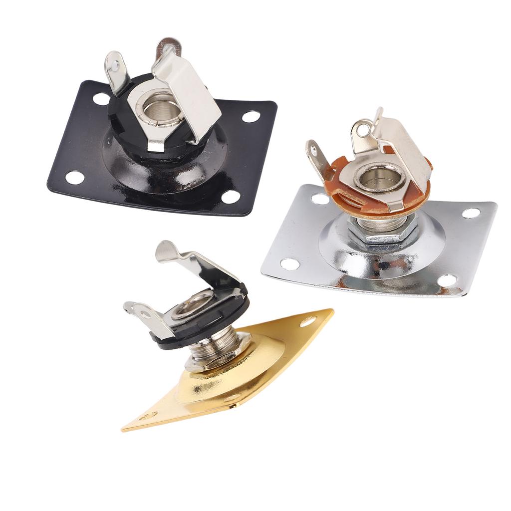 Gitarrenausgangsbuchsenplatte Quadratische Form Kompakte Metallgitarrenbuchsenbuchsenplatte für Telecaster