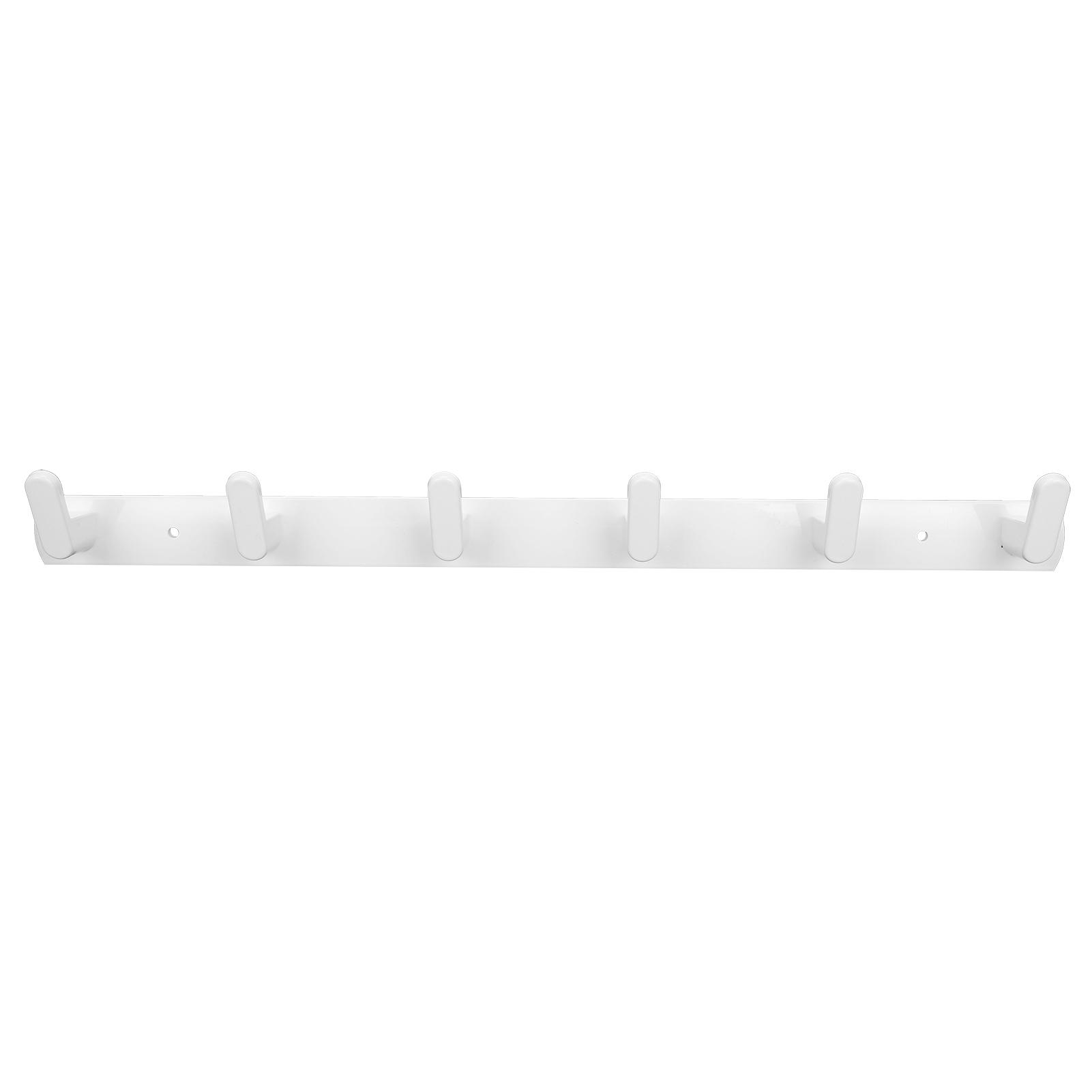 Coat Hooks Aluminum Alloy Lightweight Wall Mounted Coat Hook with 6 Hooks for Bedroom Bathroom Corridor