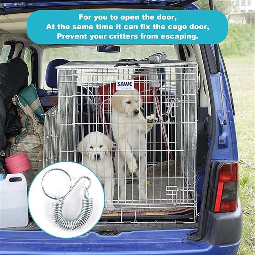 Spring Cage Latch Door Spring Hook Metal Finger For Fixing Rabbit, Dog, Cat, Parrot, Guinea Pig, Bunny, JSM Pet Cage Door(10Packs)