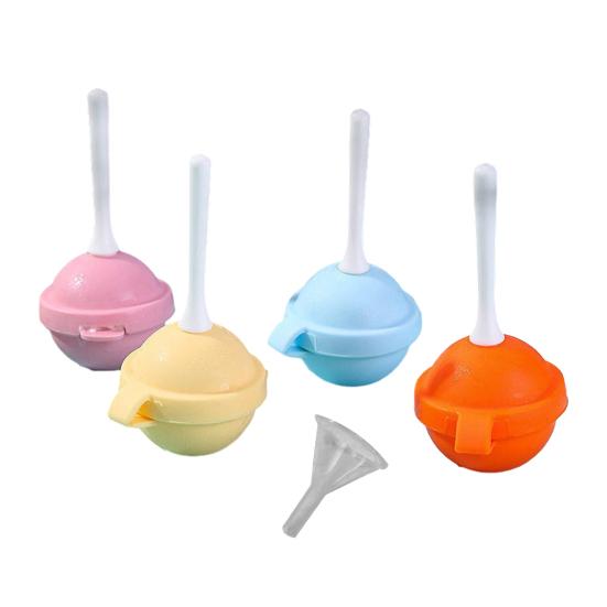 

4Pcs Lollipop-Shaped Ice Pop Mold with Silicone Tray Food-Grade Mini Sphere Ice Maker for Freezer Easy-Release Leak-Proof DIY Treats for Kids