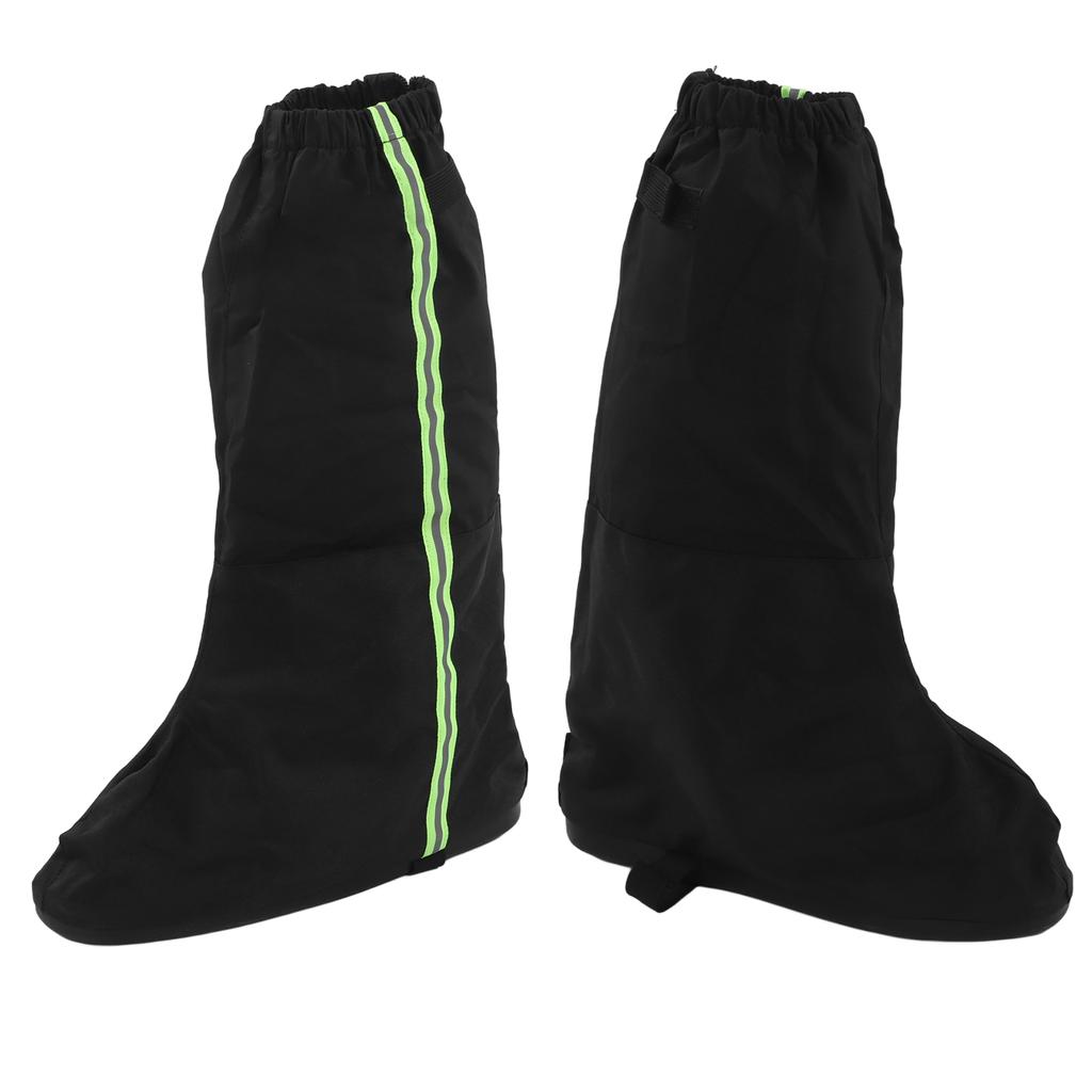 1 Pair Snow Shoes Boots Covers with Reflector Waterproof Windproof Non Slip Rain Boot Covers for Hiking Climbing Black L