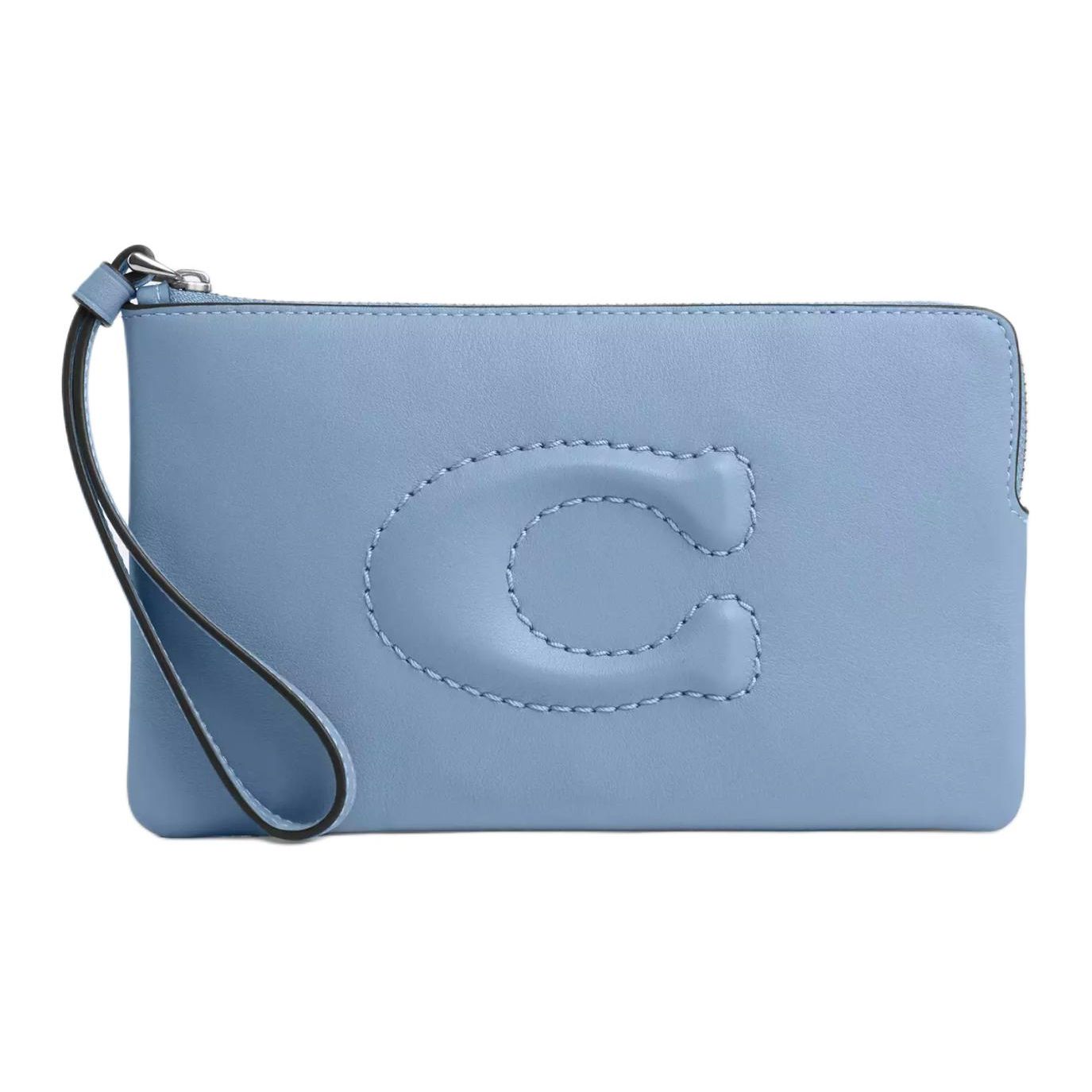 

Coach Corner Zip 19 Logo Leather Clutch Women clutch Blue CR392-SVEYB Basic Set (Bag+Dust Bag)
