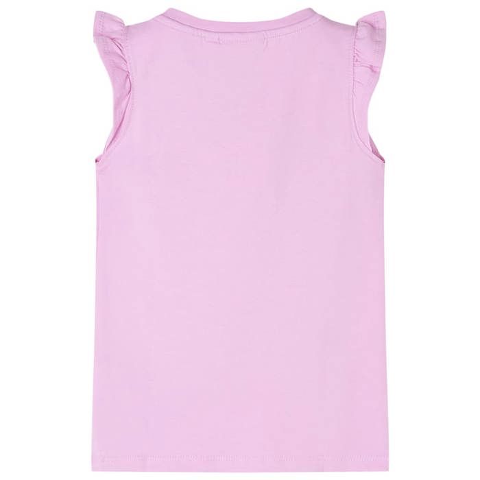 Children's T-shirt with Lilac Ruffle Sleeves 92/104/116/128/140