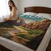 Zion National Park Throw High-Density Short Plush Blanket Soft For Sofa Air-Con Room.