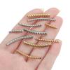 5pcs/Lots Stainless Steel Curved Long Tube Spacer Beads Connector for Handmade DIY Bracelet Necklace Jewelry Making Accessories