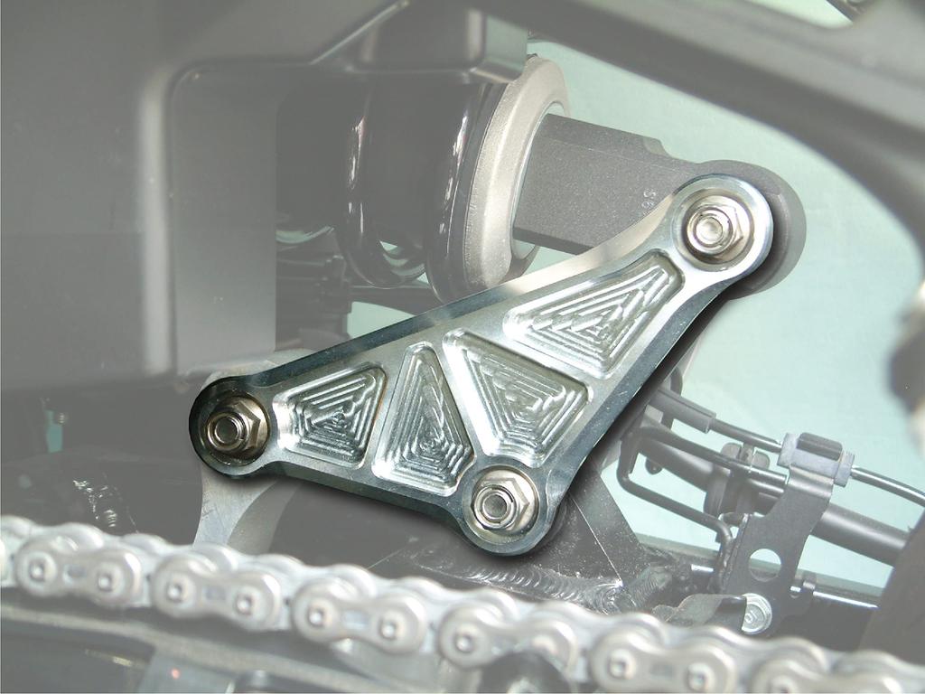 POSH FAITH Hinterradaufhängungs-Lenkerplatte für Teilenummer Z900RS/CAFE (2018–2023), Silber, 132088-03