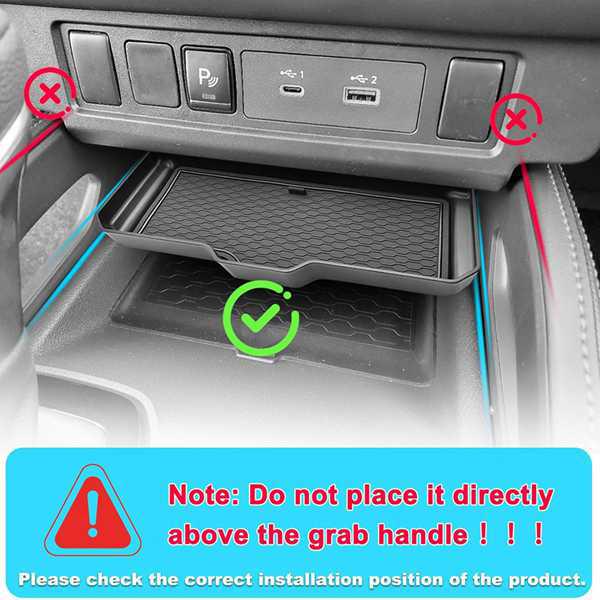 Black ABS+PVC Center Console Storage Tray for Nissan