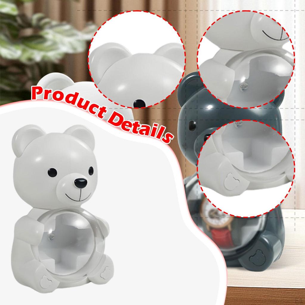Automatic Watch Winder Accessories Holder Storage Organizer Portable Bear Shaped Sturdy for Man and