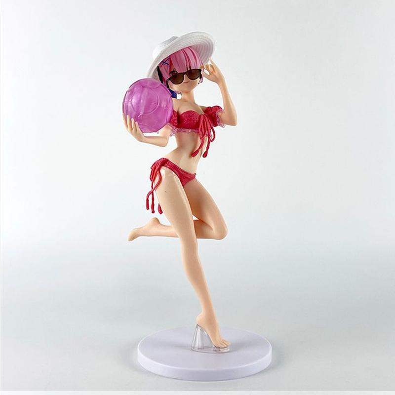 Rem Ram Swimsuit Figure ReZero Anime Life Model Ornament Toy Gift