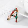 1PC 26 Letters Colorful Jewelry Gifts for Women Alphabet Brooch A-Z Rhinestone Letter Pin
