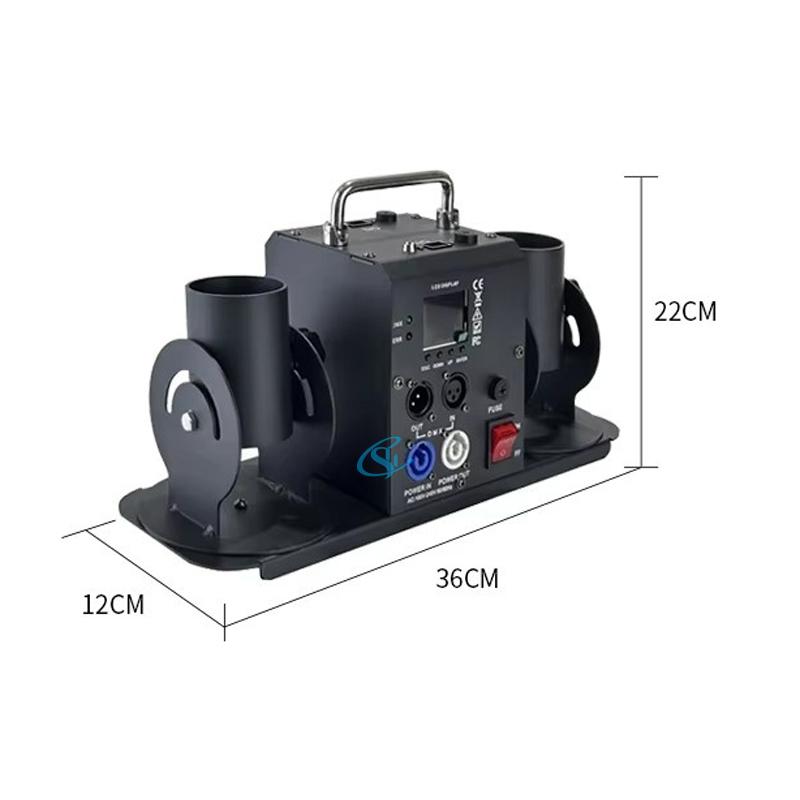 

Машина для конфетти DMX Пульт дистанционного управления 2 отверстия Двойной выстрел Электронная пушка Запуск Бар Свадебная вечеринка Реквизит UK Plug чёрный