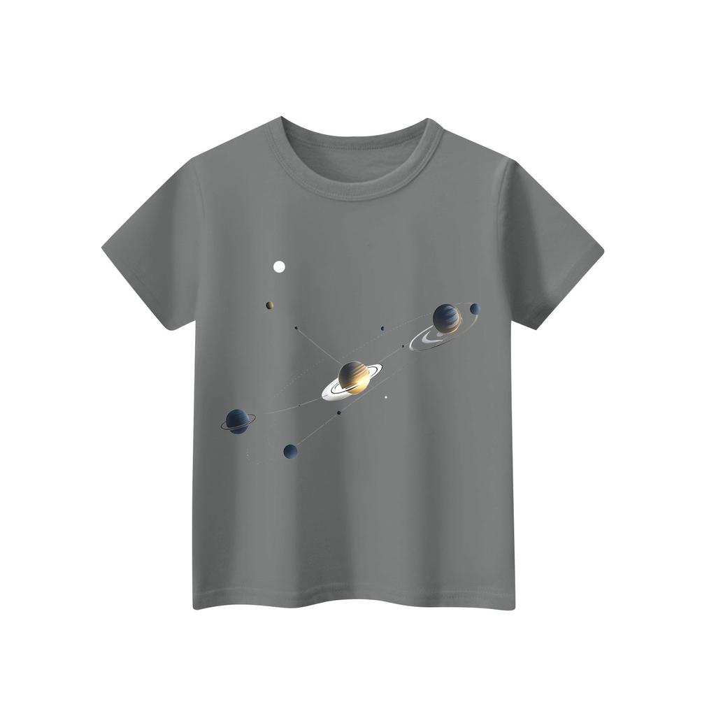 Children's Short Sleeve Neck T-Shirt Animal Print Daily Casual Top