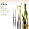 Morning Place Champagne Glasses, Champagne Flutes, Hand-Blown, Stylish Crystal Glasses (Set of 4)