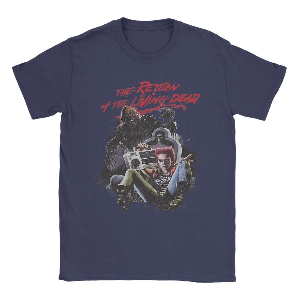 Return Of The Living Dead Retro Horror T-Shirts for Men Cotton Tee Shirt Round Neck Short Sleeve T Shirts Plus Size Clothing