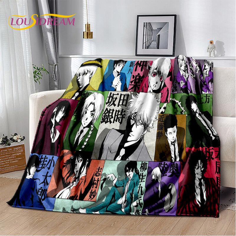Gintoki Kagura Gintama Anime Soft Plush Blanket,Flannel Blanket Throw Blanket for Living Room Bedroom Bed Sofa Picnic Cover Kids