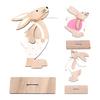 Easter Gift for Kids Wooden Bunny Table Sign, Rustic Rabbit Tiered Tray Centerpiece, Farmhouse Vintage Indoor Tabletop Ornament Decoration with