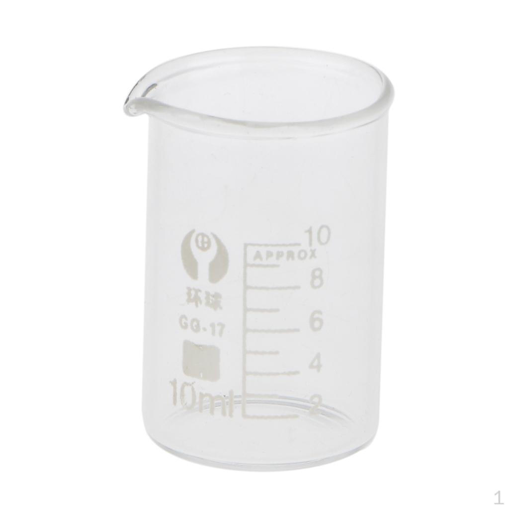 Low Beaker (10ml)- Chemistry Laboratory GlassTransparent Cup, Thickened