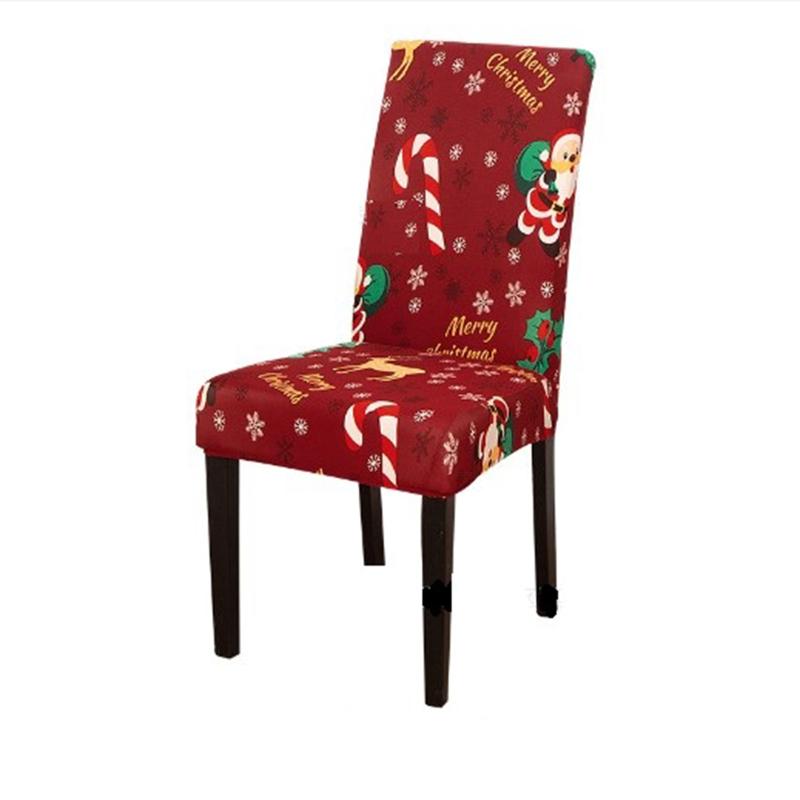 Christmas Chair Covers Stretch Washable Christmas Chair Protector Slipcovers For Kitchen Home Dining