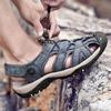Summer Men Beach Outdoor Sandals Genuine Leather Men Sandals