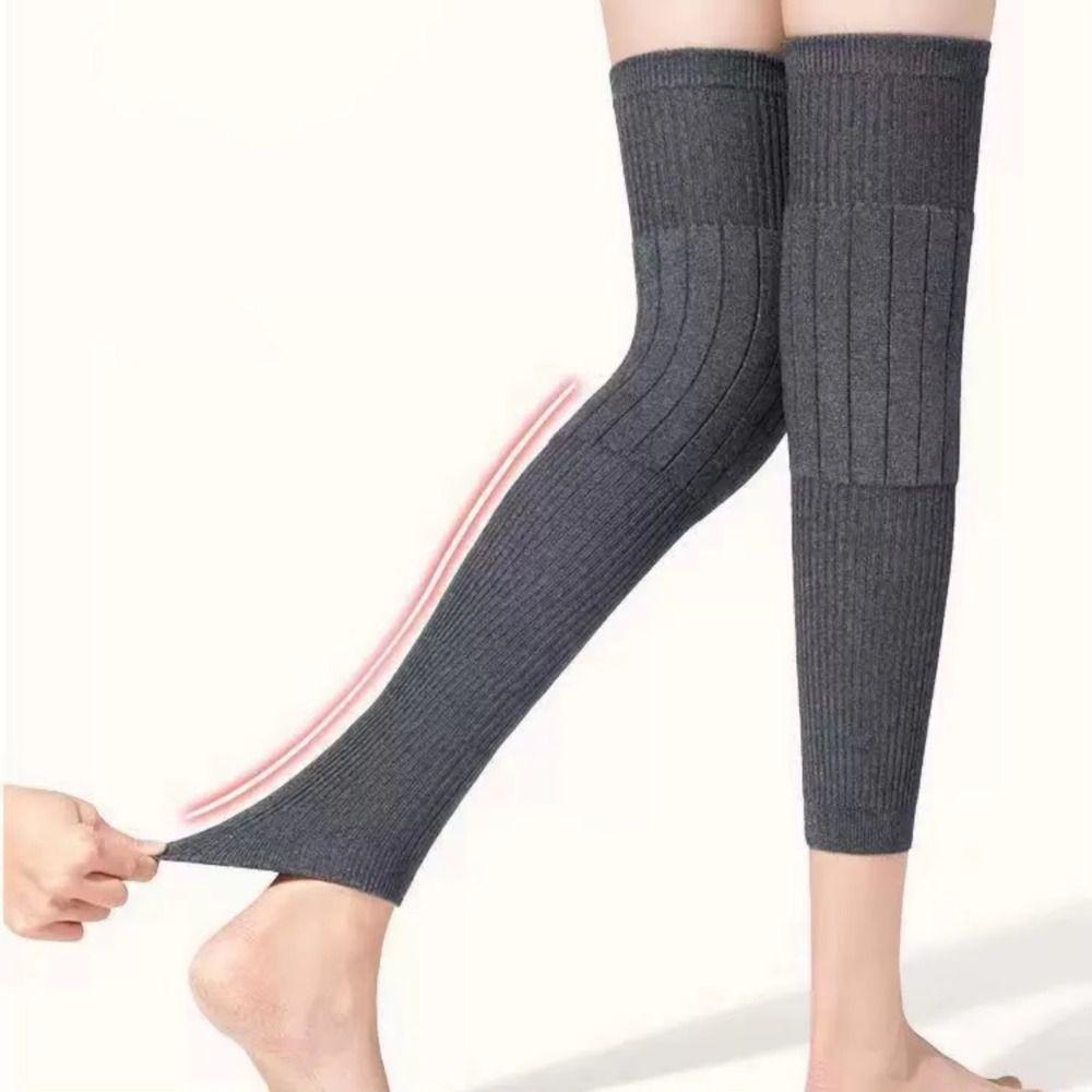 Elastic Thick Knee Protector Windproof Thermal Leg Warmers Knee Protective Cover  Men/Women