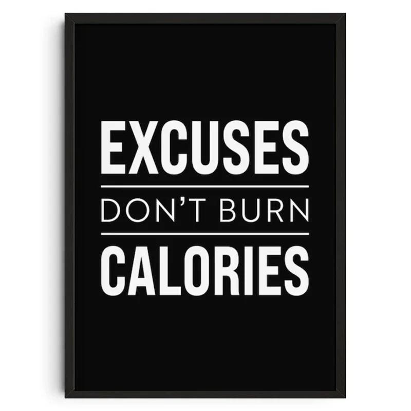 Gym Wall Art Poster Gym Inspirational Poster Home Gym Wall Decoration Gym Slogan Canvas Printing Decorative Painting Frameless