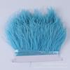 8-10Cm Ostrich Trim Khaki Feather Ribbon Fringe For Sewing High Quality Plumas Crafts Costumes Party Decoration