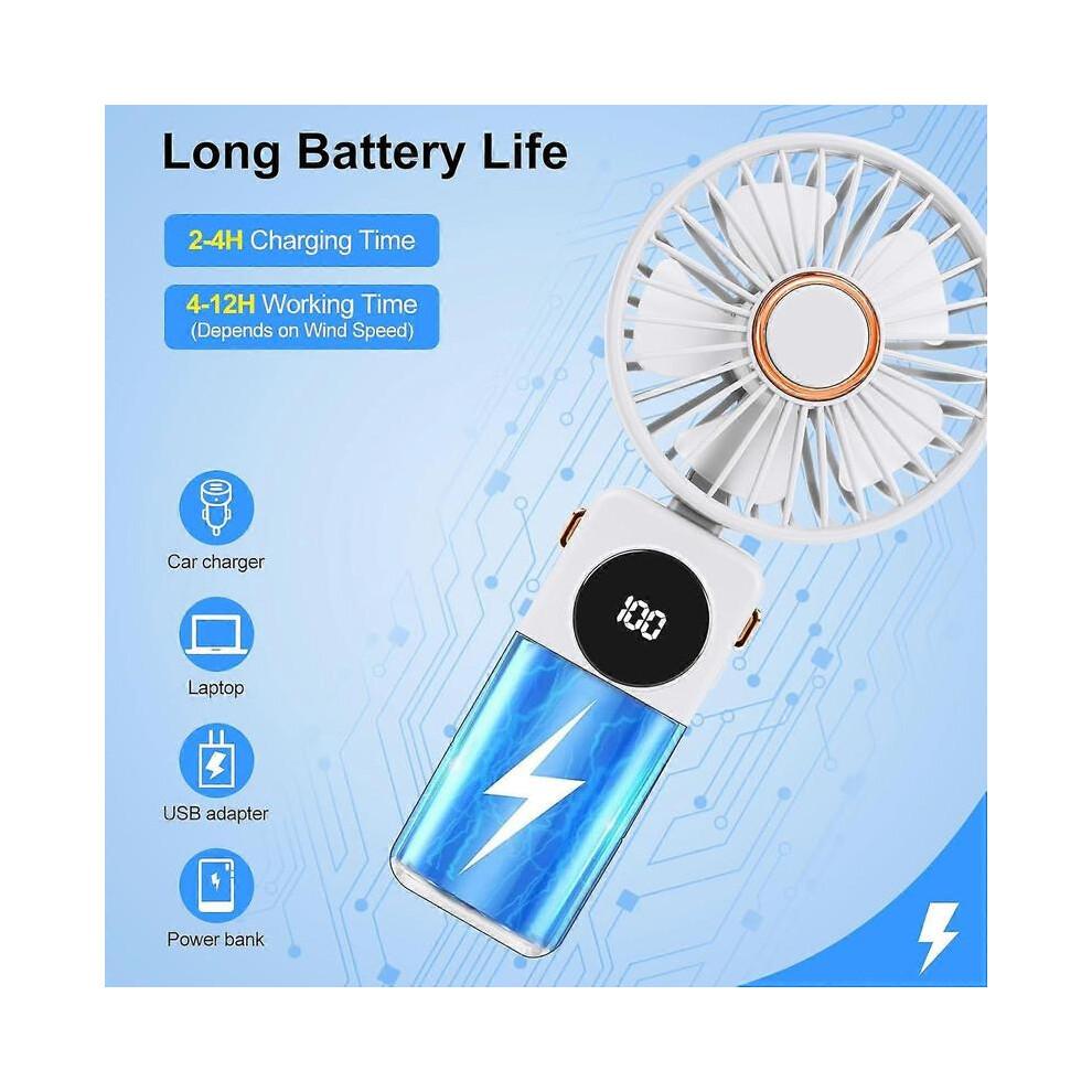 Tragbarer USB-wiederaufladbarer Handventilator 5 Zoll