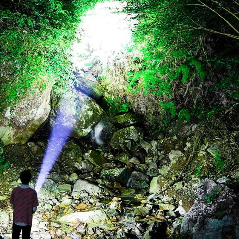 1500mAh High Power LED Flashlights Camping Torch With LED Beads And COB Side Light Rechargeable Portable Hand Camping Hiking