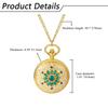 Retro Antique Gold Pocket Watch Necklace: Analog Display, Waterproof, Rhinestone, Petal Design, Pendant Watch, Pocket Watch with Sweater Chain, Golden