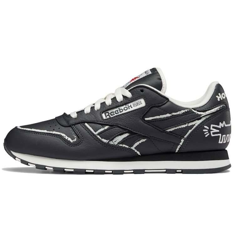 Кит Хэринг x Reebok Classic Leather Низкие Беговые Кроссовки Мужские Черные GZ1456 39