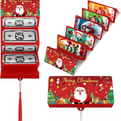 4PCS 2025 New Cross-border Santa Claus USD 10 Card Red Packet Christmas Surprise Party Money Box