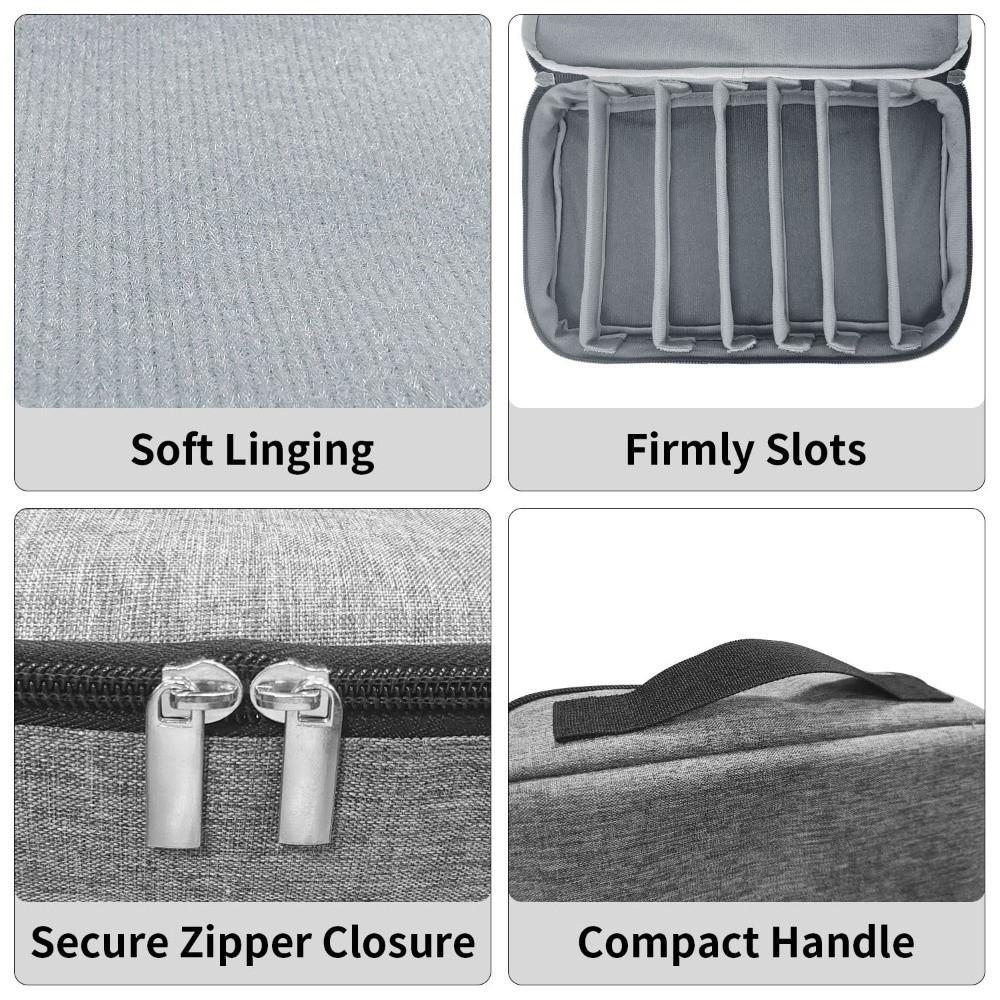 Removable Partitions Glasses Organizer Adjustable Slot Sunglass Storage Pouch