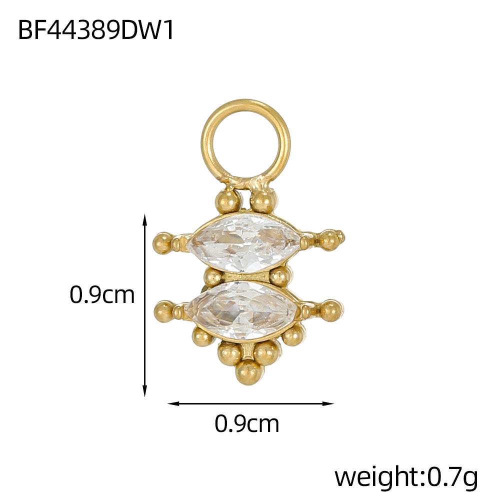 3PCS/LOT CARLIDANA Waterproof Non Tarnish Charms, Heart Round Colorful Zircon Pendants High Quality for Necklace Jewelry Making