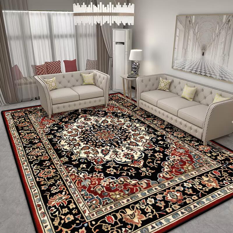 Red Persian Large Area Living Room Carpet Lounge Easy Clean Floor Mats Bedroom Non-slip Bedside Rugs Room Decor Classical Carpet