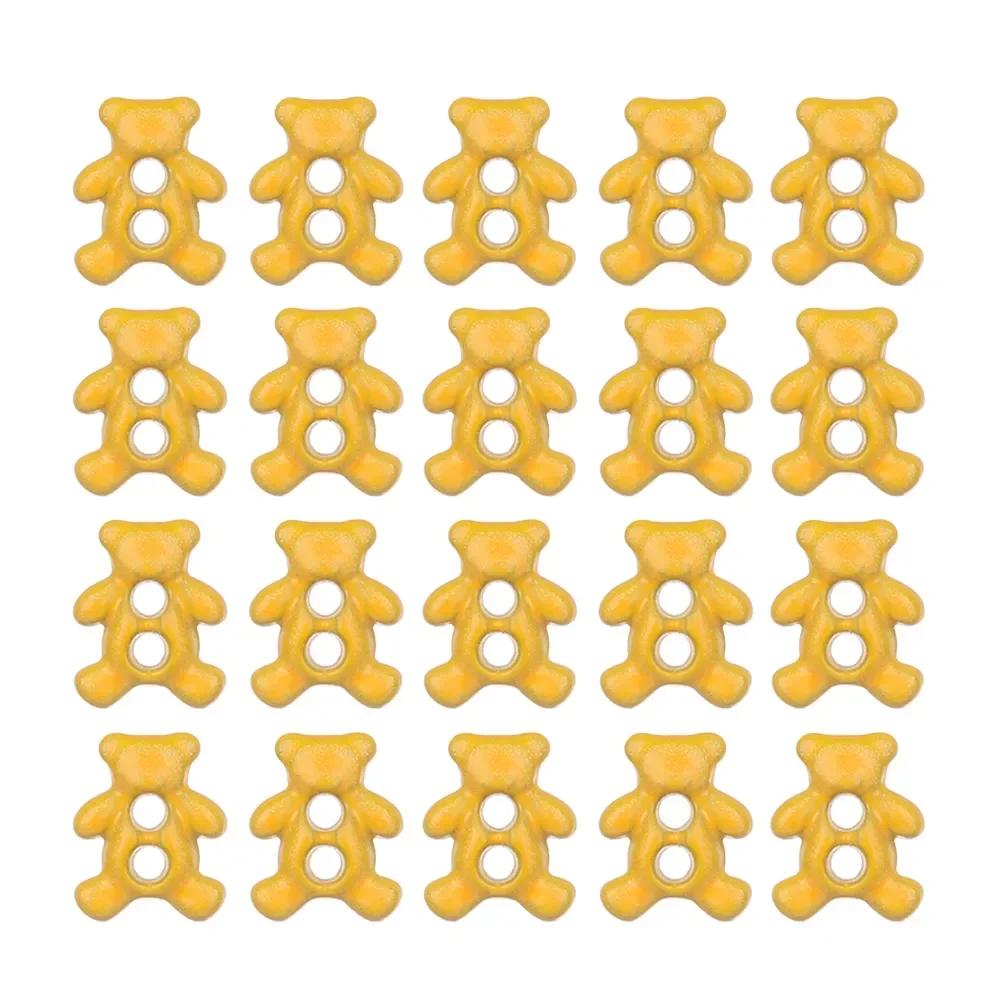 20PCS Cute Mini Decor Buttons Metal Buckles Bear Button DIY Doll Clothes Tiny Craft buttons Clothing Sewing Accessories